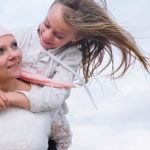 Cancer patient with daughter