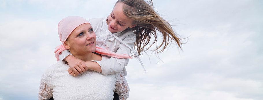 Cancer patient with daughter
