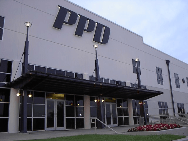 exterior view of a PPD building entrance