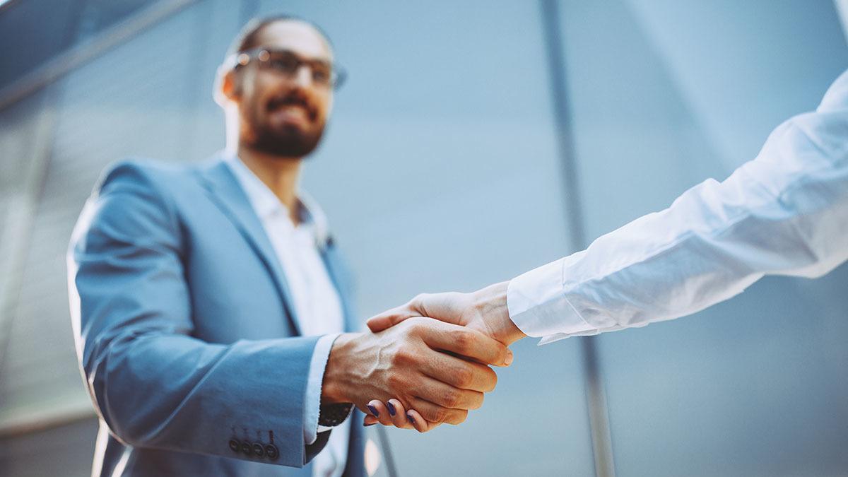 Businesspeople shaking hands