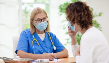 Nurse with patient