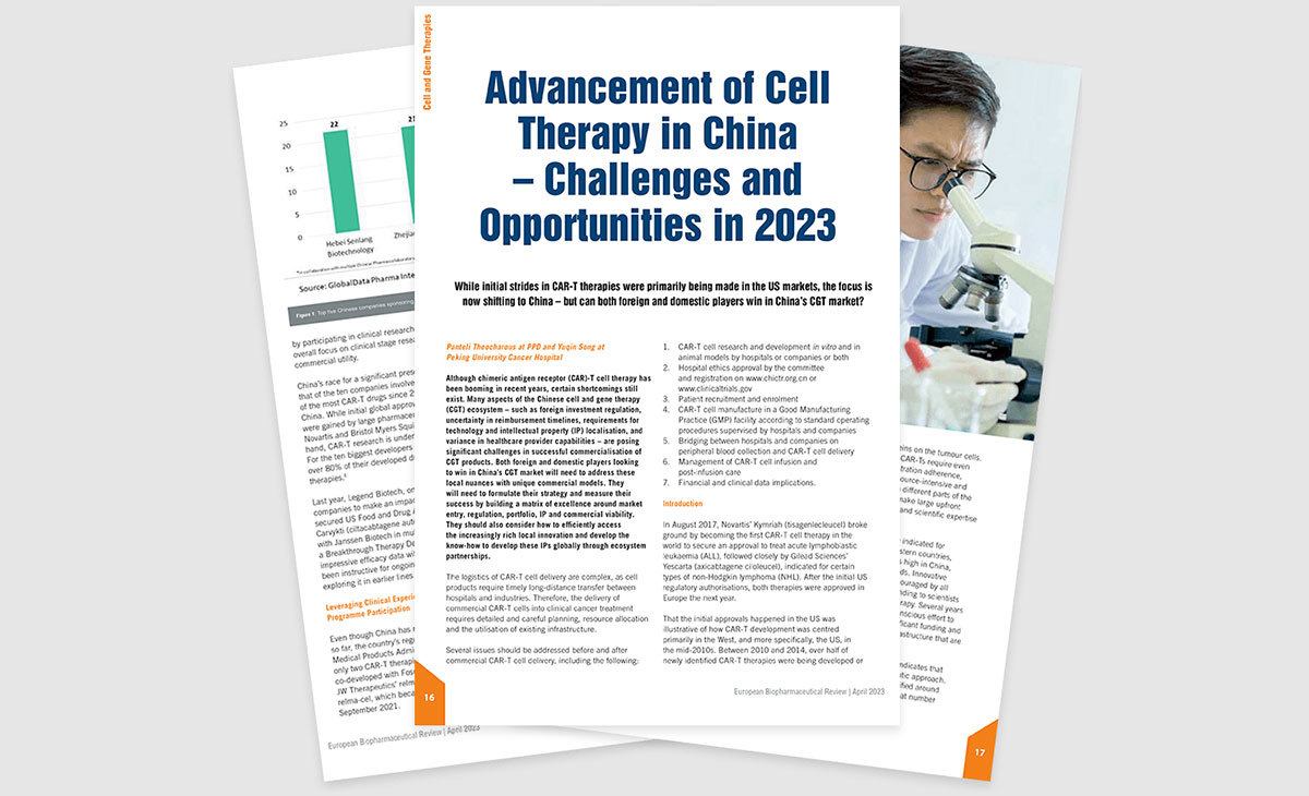 Advancement of Cell Therapy in China