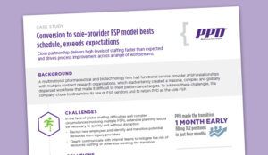 Case Study - Conversion to sole-provider FSP model beats schedule, exceeds expectations