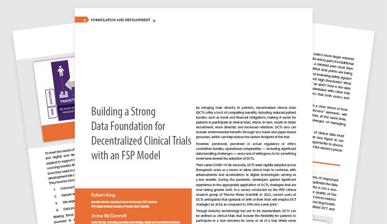 Building a Strong Data Foundation for Decentralized Clinical Trials with an FSP Model