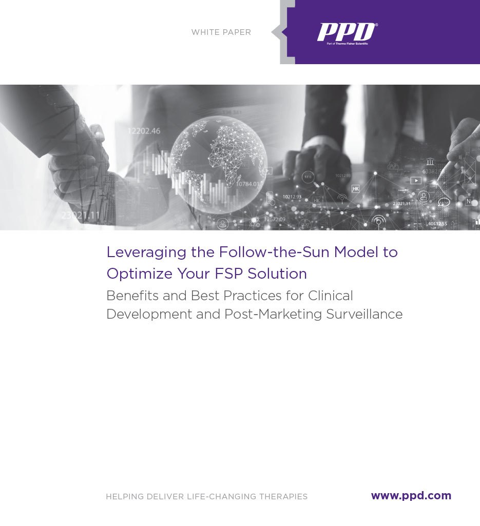 Leveraging the Follow-the-Sun Model to Optimize Your FSP Solution white paper. Benefits and best practices for clinical development and post-marketing surveillance.