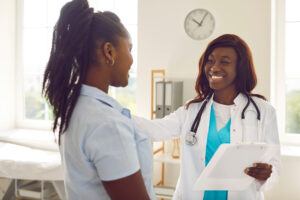 diverse-woman-patient and doctor