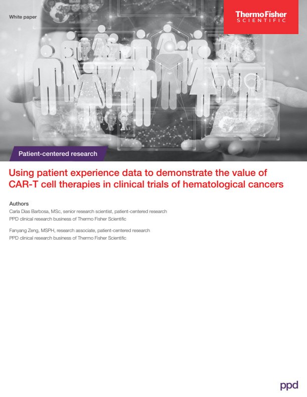 Patient Experience Data CAR-T Cell Therapy white paper title page