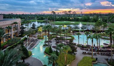 Hilton Orlando Bonnet Creek Pool at Dusk