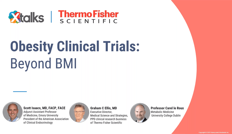 Title screen of the webinar "Obesity Clinical Trials: Beyond BMI"