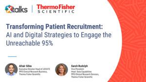 Title screen of Transforming Patient Recruitment AI and Digital Strategies to Engage the Unreachable 95% webinar