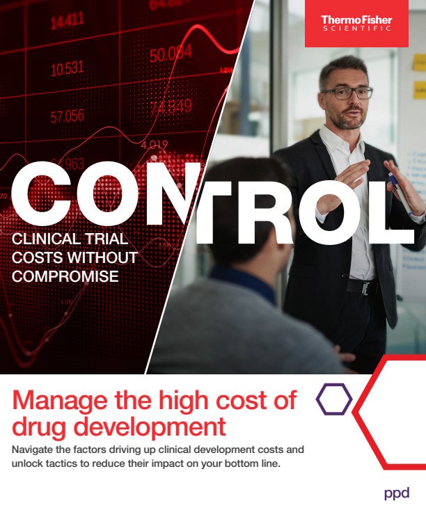 Title page of the report titled, "Control - Clinical trial costs without compromise"