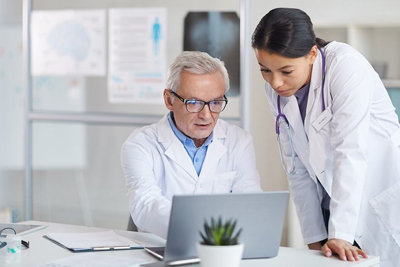 Dermatologist speaking with an embedded dermatology expert.