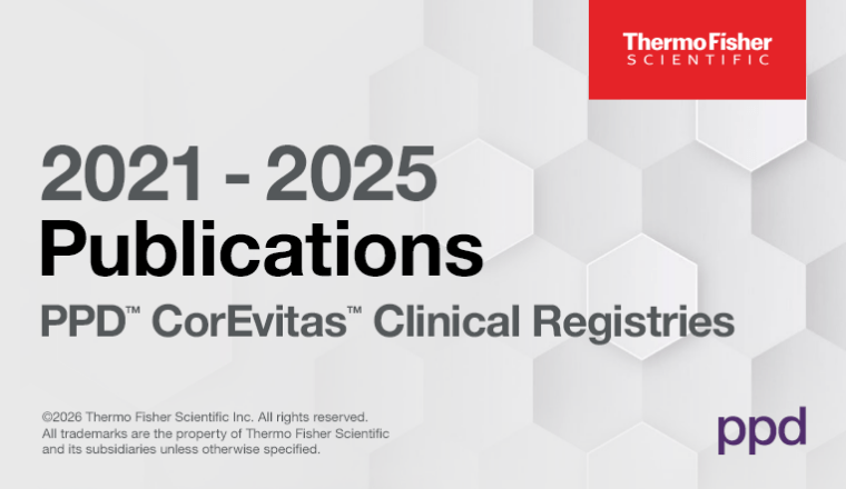 Title page of the "Related Registry-based Publications, 2021-2025, PPD CorEvitas Clinical Registries" document