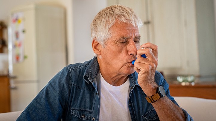 A male with asthma and COPD, depicting chronic disease clinical trial expertise supporting respiratory therapeutic area drug development