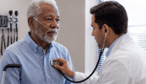 Chronic disease patient being examined