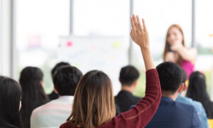 Questions and answers-raised-hand